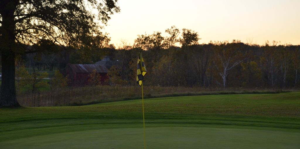 Flag on golf course