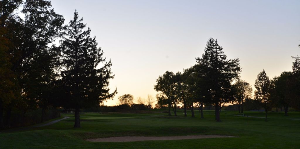 Golf course at sunrise